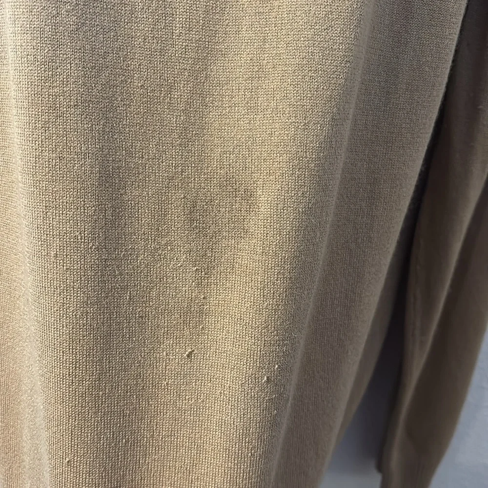 Banana Republic Tan Zip Up Sweater Fine Knit